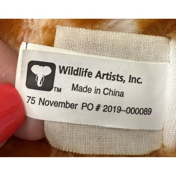 Eco Pals Hand Puppet 12" Giraffe Plush Toy By Wildlife Artists Imaginative Fun - Picture 9 of 9